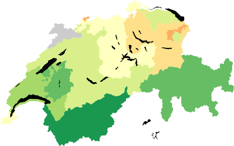 Federal Decree Concerning The Revision Of The Federal - Switzerland Tourism Map Clipart (800x500), Png Download