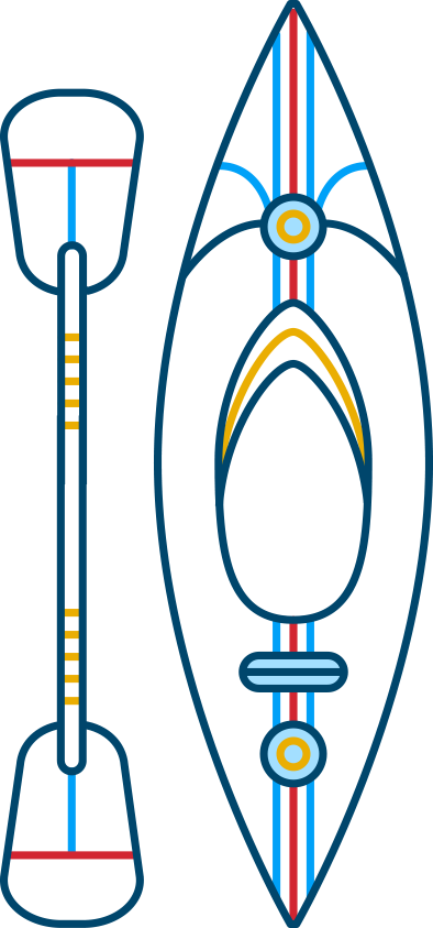 Single Kayak Clipart (394x843), Png Download