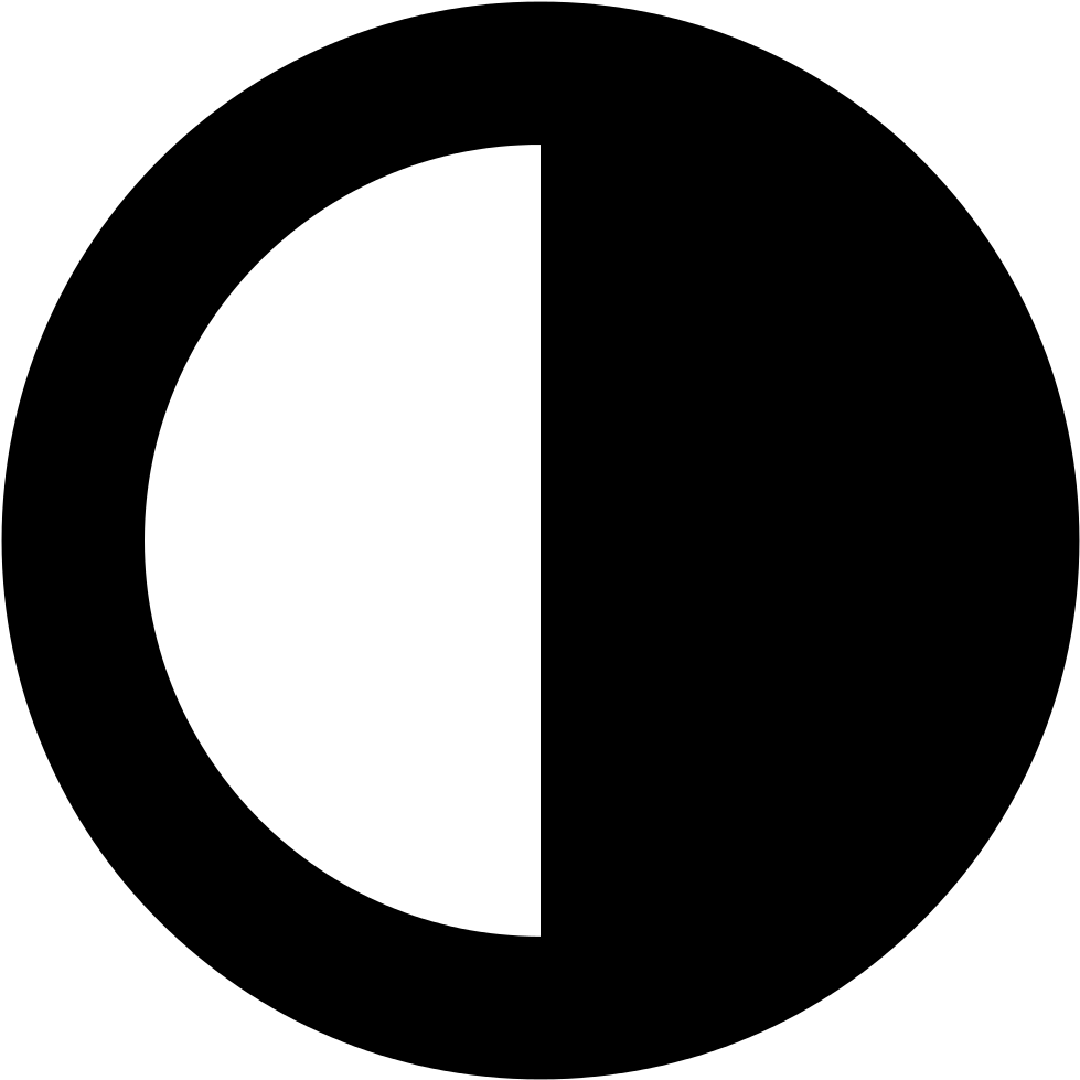 Nycs Ssi Allexceptrush - Circulo Mitad Blanco Y Mitad Negro Clipart (1024x1024), Png Download