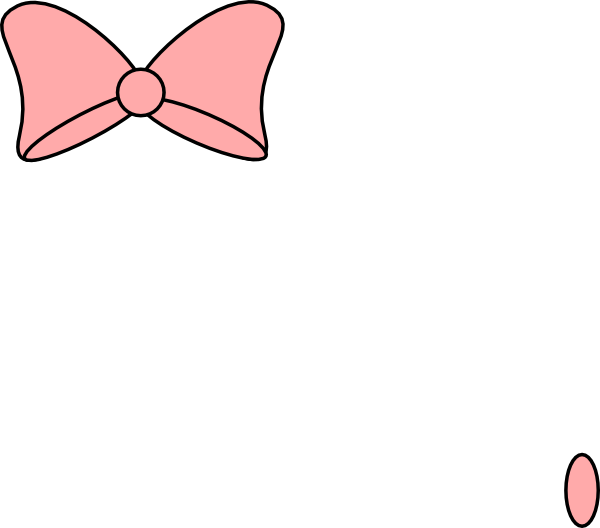 Small Pink Bow Clipart - Png Download (600x528), Png Download