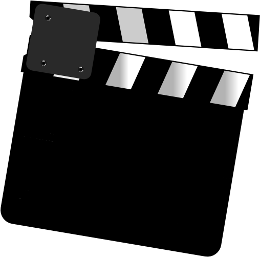 Movie Clapper Board Clipart (558x598), Png Download
