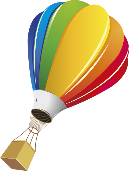 Air Balloon,yellow, - Globo Aerostatico De Colores Png Clipart (500x663), Png Download
