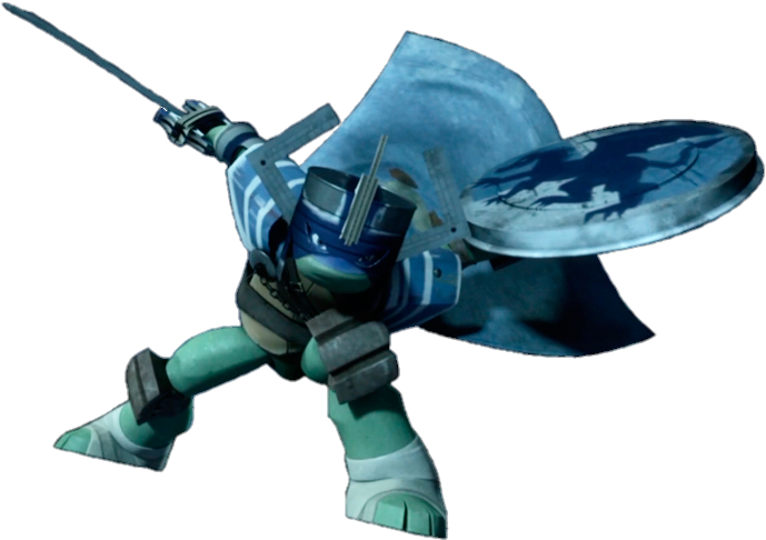 Leonardo Teenage Mutant Ninja - Ninja Turtles 2012 Leo Clipart (738x498), Png Download