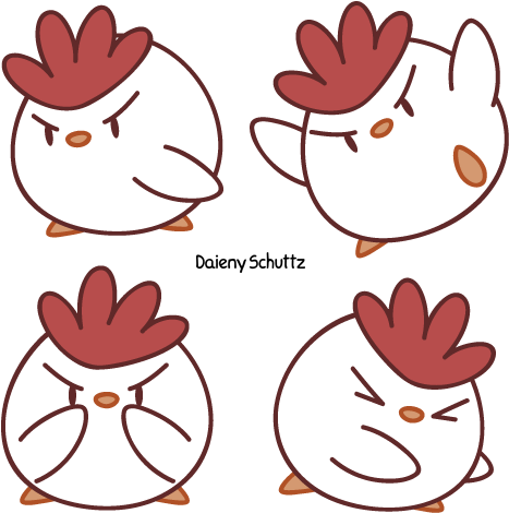 Chibi Chicken Clipart (600x600), Png Download