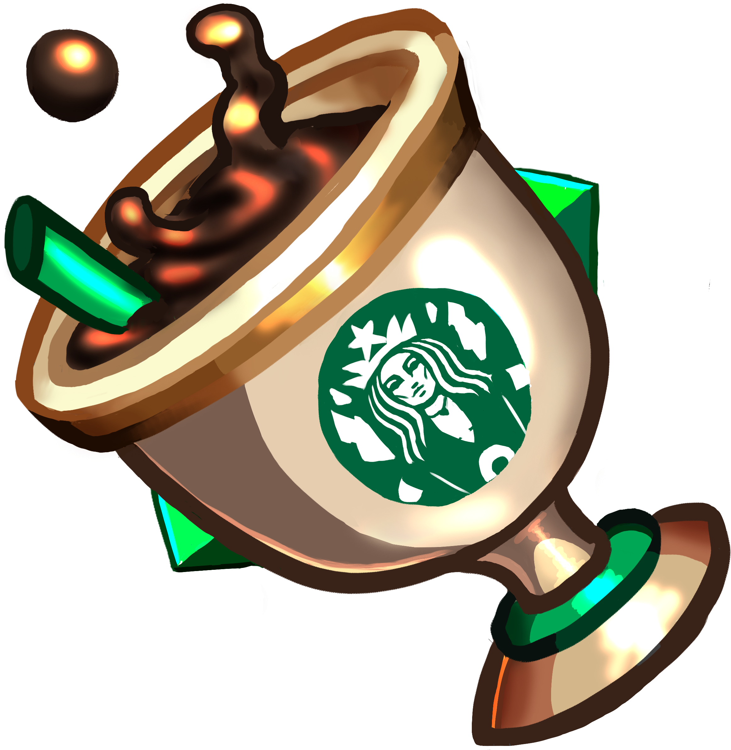 Abletuns Athenes Latte Emote Clipart (2400x2400), Png Download