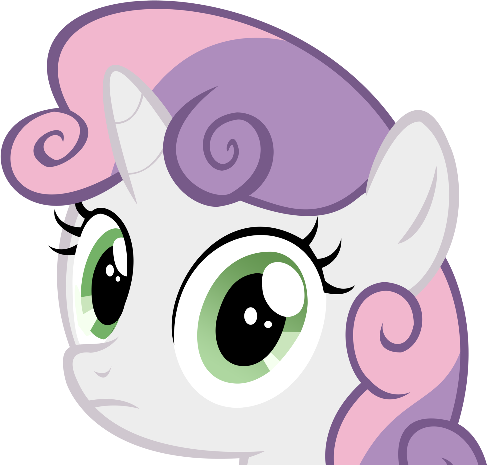 But The Bolts Daryl Shoots Would Kill Him, Not Tranquilize - Sweetie Belle My Little Pony Face Clipart (1600x1529), Png Download