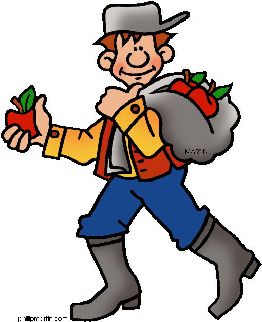 26 Sep - Johnny Appleseed Free Clipart - Png Download (557x648), Png Download