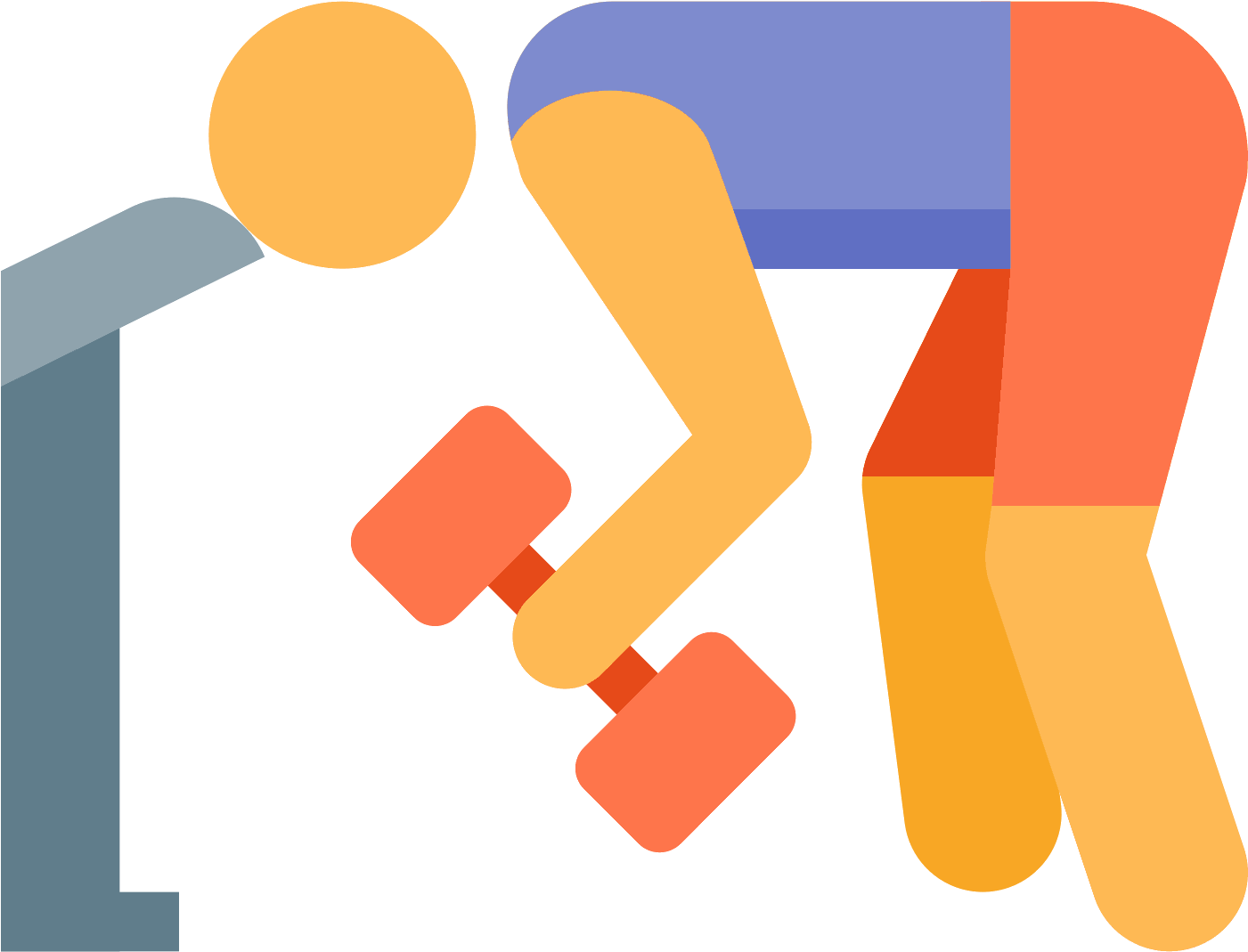 This Is A Picture Of A Man Bending Over With His Head - Workout Icon Clipart (1600x1600), Png Download