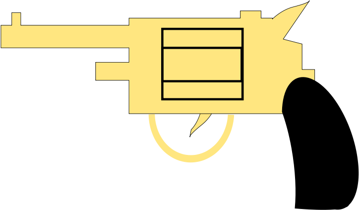 Pistol - Clipart (900x695), Png Download