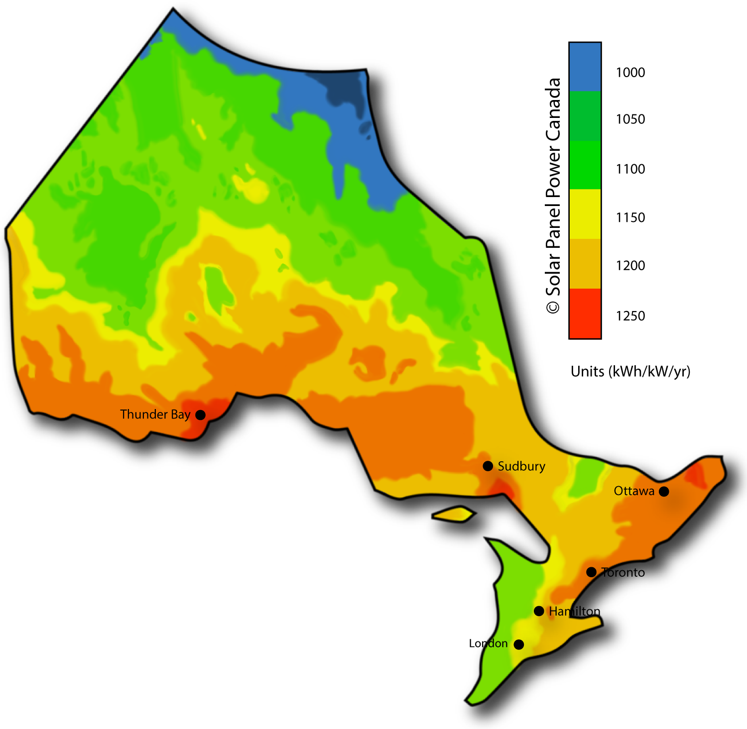 Annual Average Energy Production Potential For A Solar - Atlas Clipart (1500x1465), Png Download