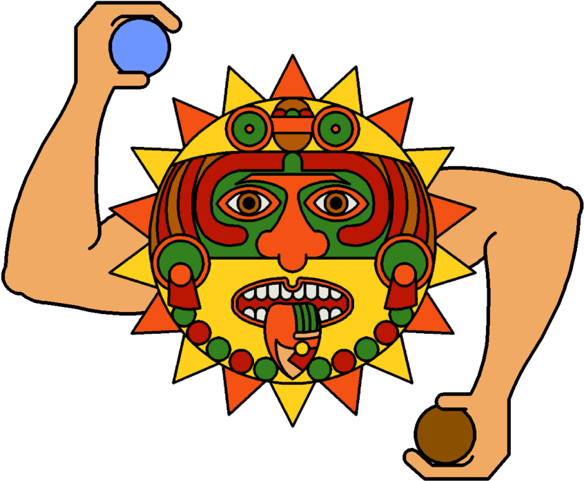 Mayan Clipart Mayan Temple - Mayan Sun God Gif - Png Download (888x900), Png Download