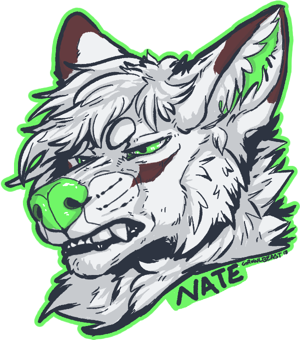 Snarky Wolf Face- By Tape {nma} - Wolf Clipart (700x700), Png Download