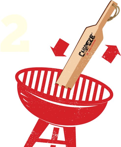 Slide Your Chipeze Wooden Bbq Scraper Back & Forth Clipart (650x598), Png Download