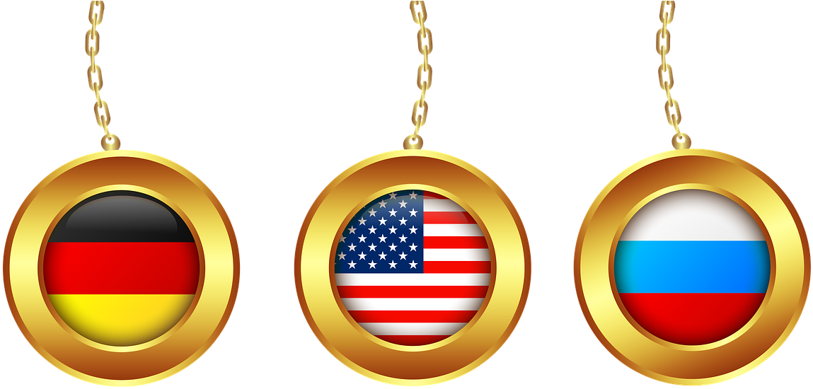 Medal Gold Flag Germany America Transparent Image - My Journal: Usa American Flag - Blank Lined Notebook Clipart (1280x588), Png Download