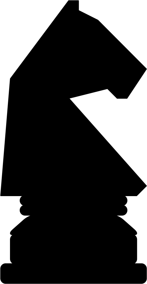 Chess Piece,board - Chess Knight Silhouette Clipart (500x962), Png Download
