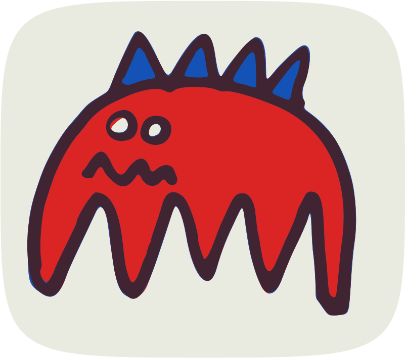 Clipart - Scared Monster - Clip Art - Png Download (800x800), Png Download