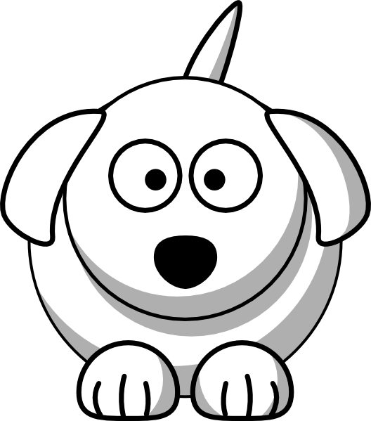 Dog Black And White Drawing Clipart (528x599), Png Download