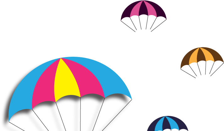 Parachute Free Clipart (800x420), Png Download