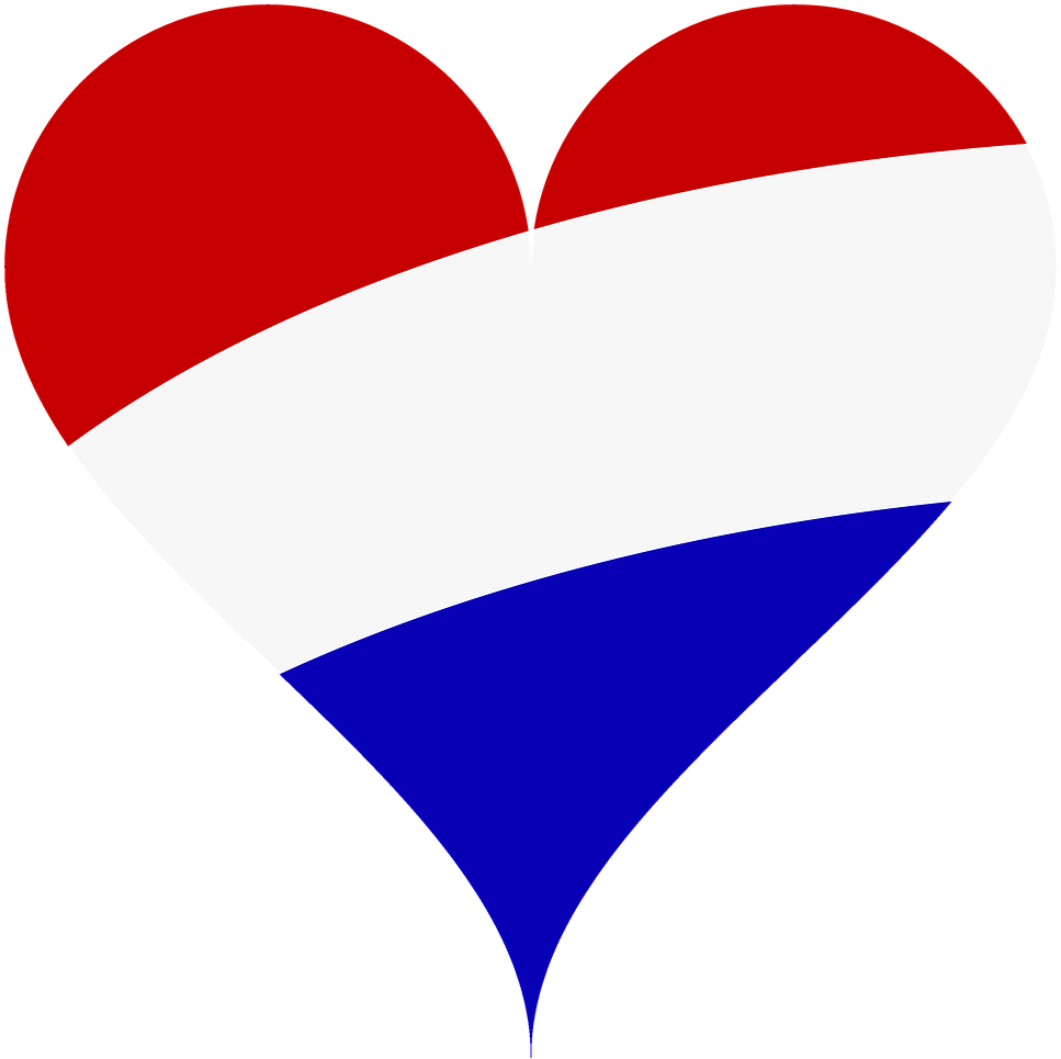 Netherlands, Love, Heart, Flag, Netherlands, Holland - Holland Heart Flag Clipart (1280x1280), Png Download