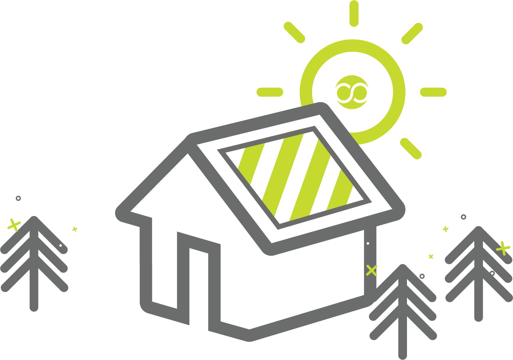 Solar Panels Convert Sunlight Into Dc Current, Which - Power Inverter Clipart (1732x1218), Png Download
