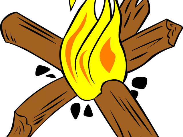 Campire Clipart Wood Fire - Star Fire Campfire - Png Download (640x480), Png Download