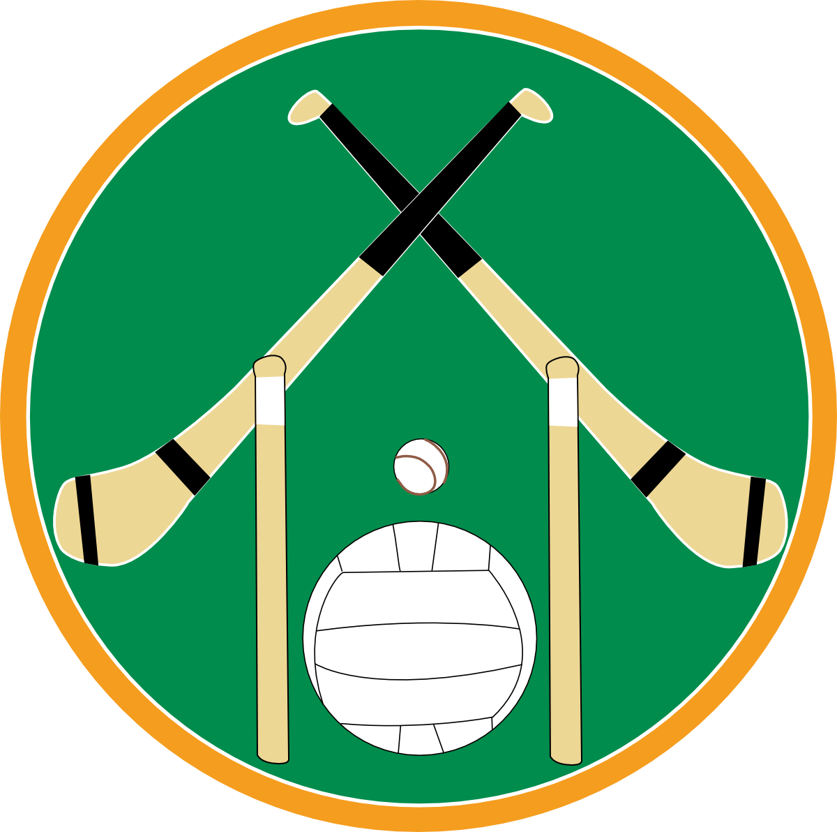 Gaelic Leprechaun Living Baseball Bat Clip Art Baseball - Hurling Logo - Png Download (1200x1192), Png Download