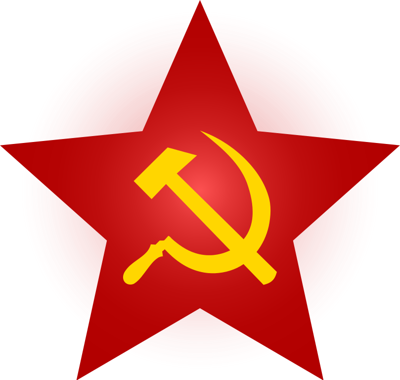 Hammer And Sickle Red Star With Glow - Hammer And Sickle Star Clipart (809x768), Png Download