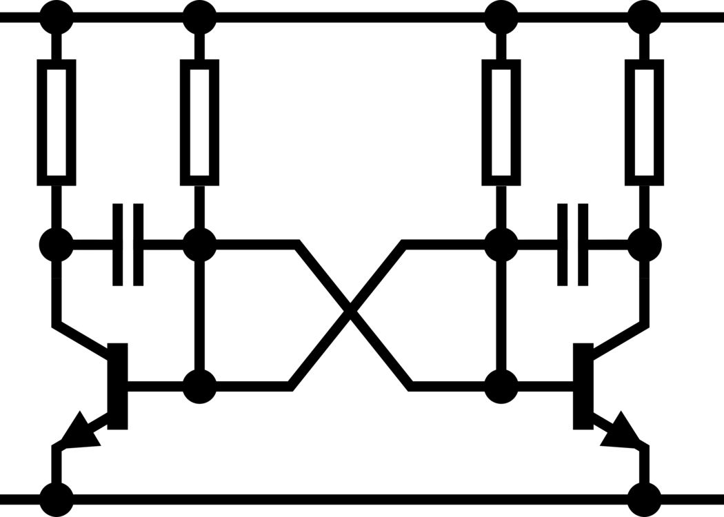 Electronic Circuit Transistor Electronic Symbol Electronics - Npn Transistor Symbol Clipart (1050x750), Png Download