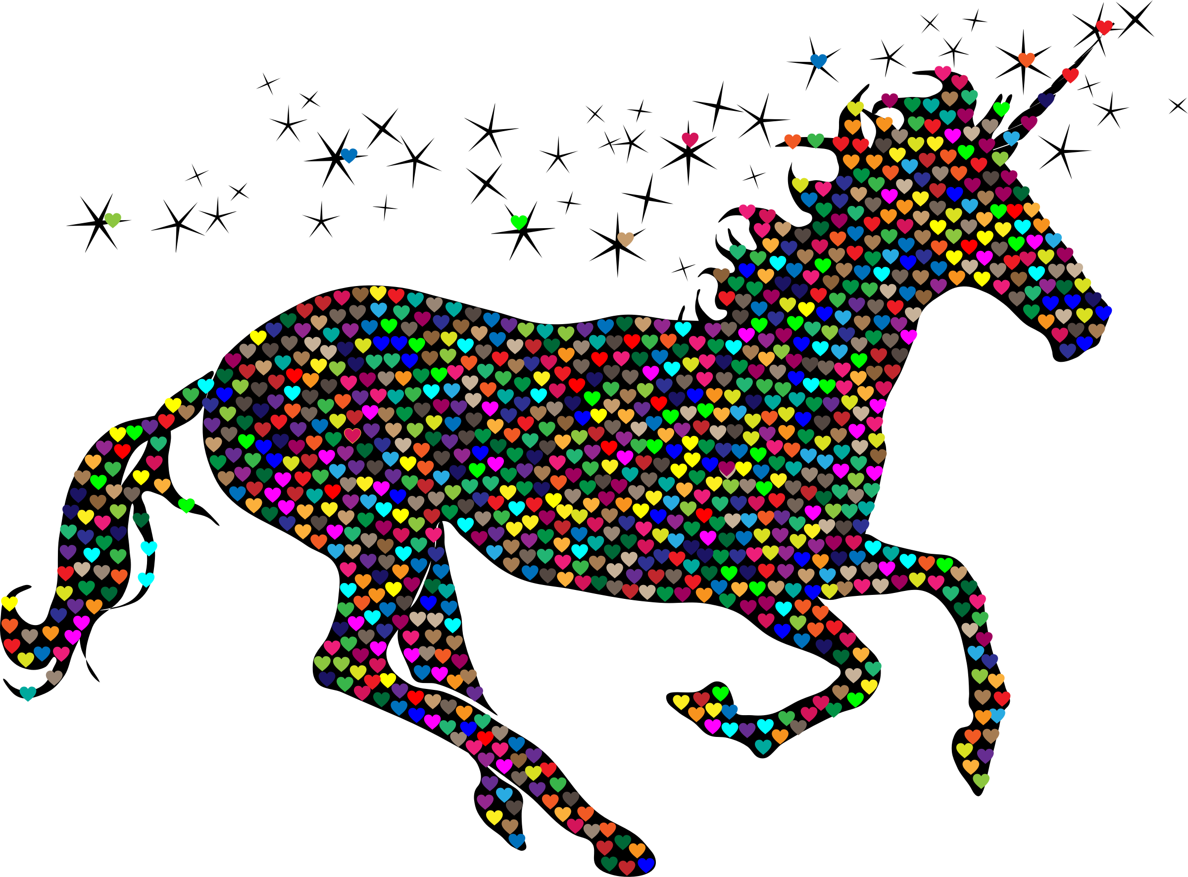 Big Image - Unicorn Silhouette Png Clipart (2400x1772), Png Download