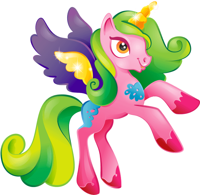 Clouds Clipart Magical - Unicorno Colorato - Png Download (700x700), Png Download