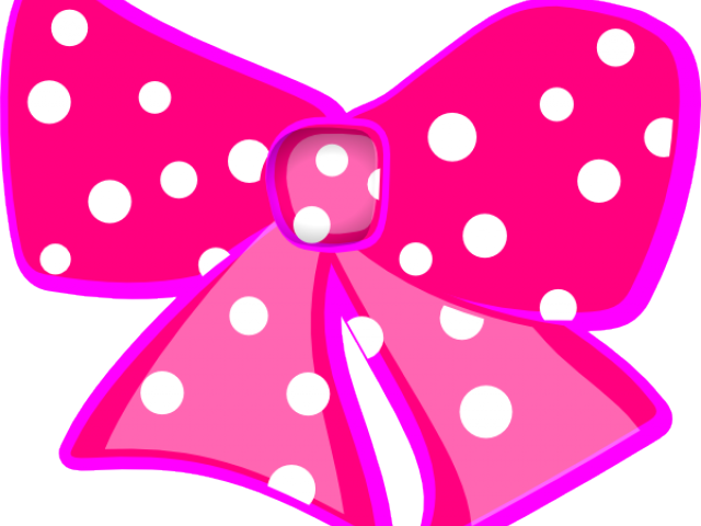 Ribbon Clipart Mickey Mouse - Ribbon Polka Dots Pink - Png Download (640x480), Png Download