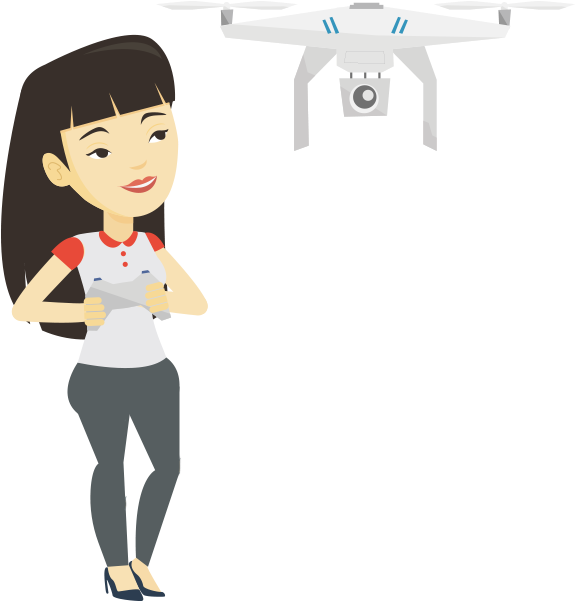 17 Websites Drone - Woman With Her Friends Cartoon Clipart (600x600), Png Download