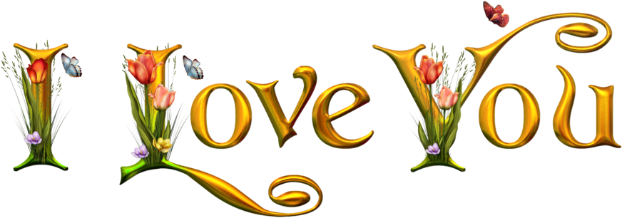 I Love Clipart - Love You Png Text Transparent Png (900x352), Png Download