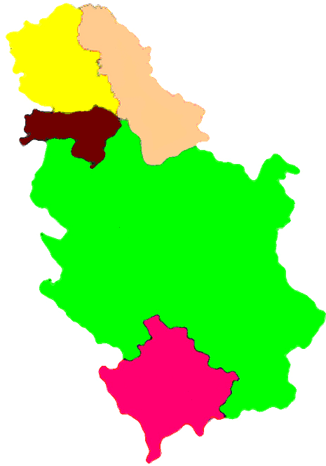 Serbian Municipalities In Kosovo Clipart (507x669), Png Download