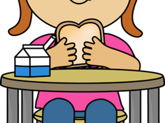 Eating Clipart Girl - Eat Breakfast Clipart - Png Download (640x480), Png Download
