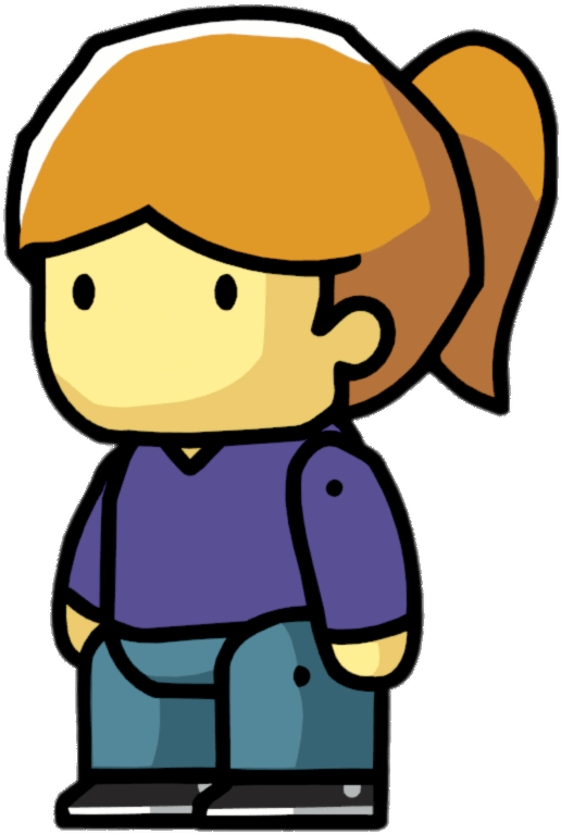 Image Teenager Female Png Wiki Fandom Powered - Female Scribblenauts Png Clipart (509x761), Png Download