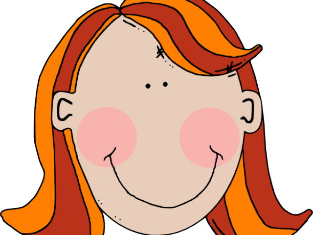 Girl Face Cartoon Clipart (640x480), Png Download