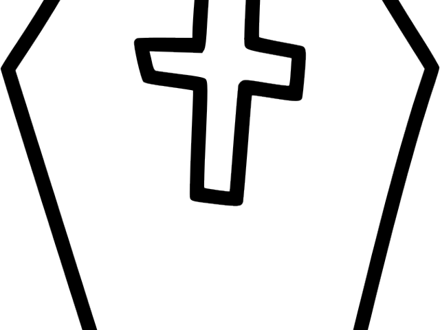 Coffin Clipart Cross - Drawing - Png Download (640x480), Png Download