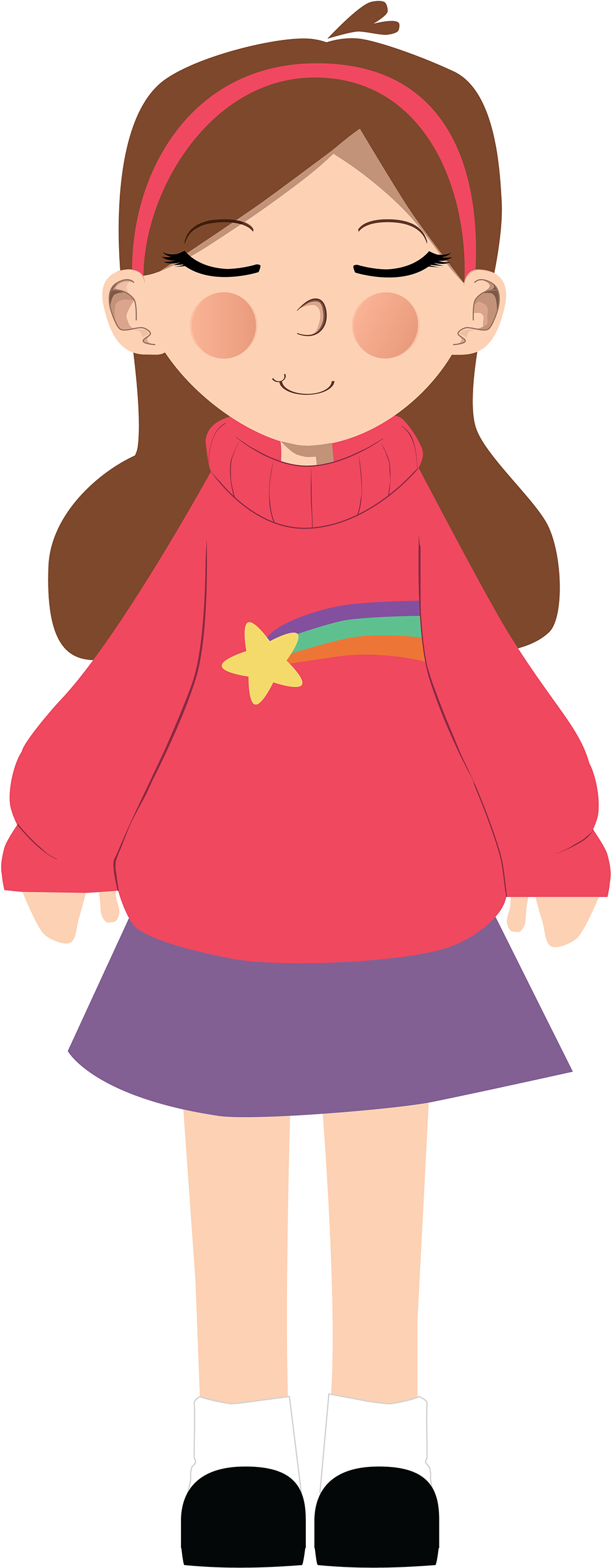 Mabel From The Tv Series Gravity Falls - Cartoon Clipart (1200x2764), Png Download