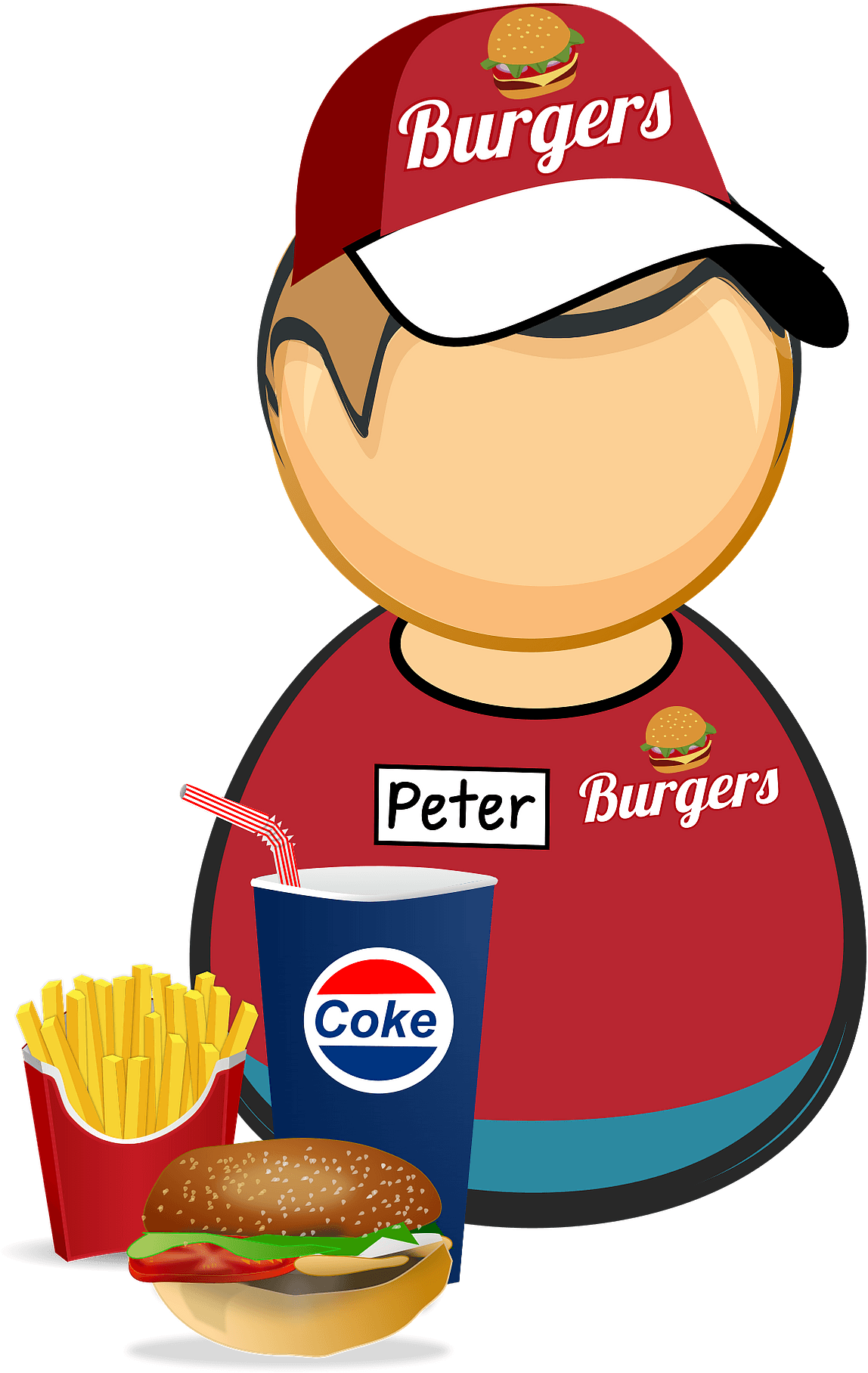 Motley, What Do You Think Of Old People Working At - Fast Food Employee Png Clipart (816x1280), Png Download