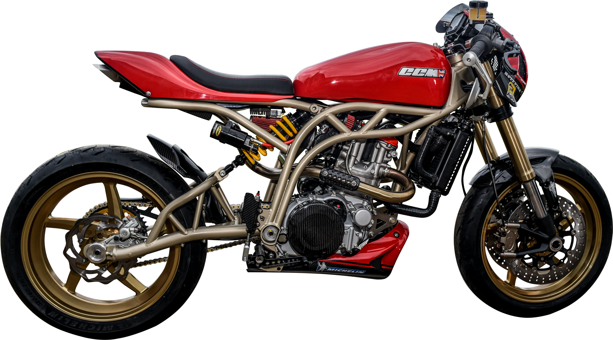 Each Bike Tank Signed By Carl Fogarty Sporty Underseat - Ccm Spitfire Carl Foggy Clipart (2048x1177), Png Download