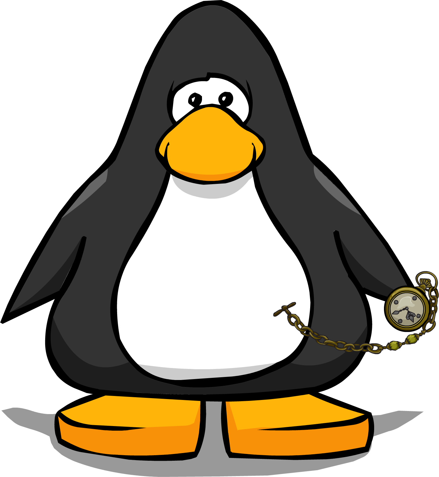 Pocket Watch From A Player Card - Penguin With Top Hat Clipart (1428x1554), Png Download