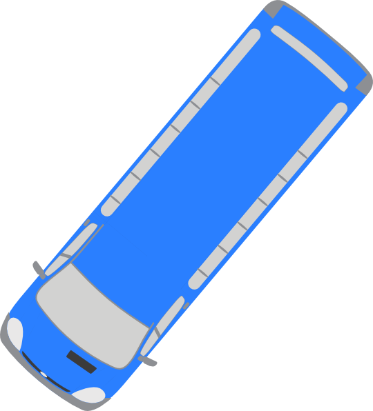 How To Set Use Blue Bus Clipart (540x596), Png Download