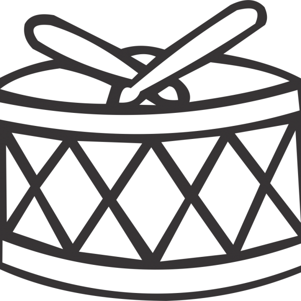 Snare Drum - Drawing Clipart (600x600), Png Download