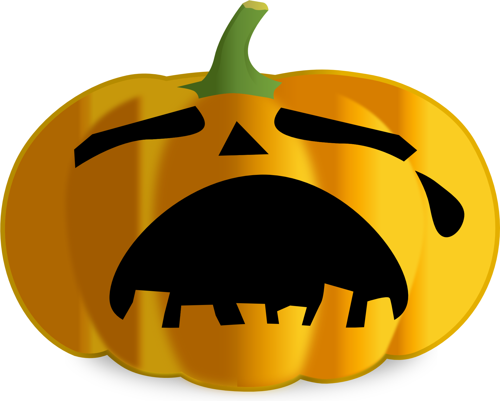 Sad Jack O Lantern Face Clipart (1920x1576), Png Download