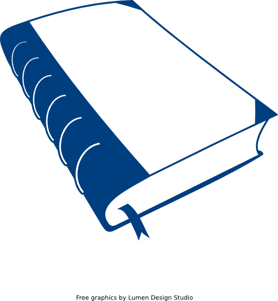 Old Book Clip Art At Clker Com - Book Vector Blue Png Transparent Png (552x597), Png Download