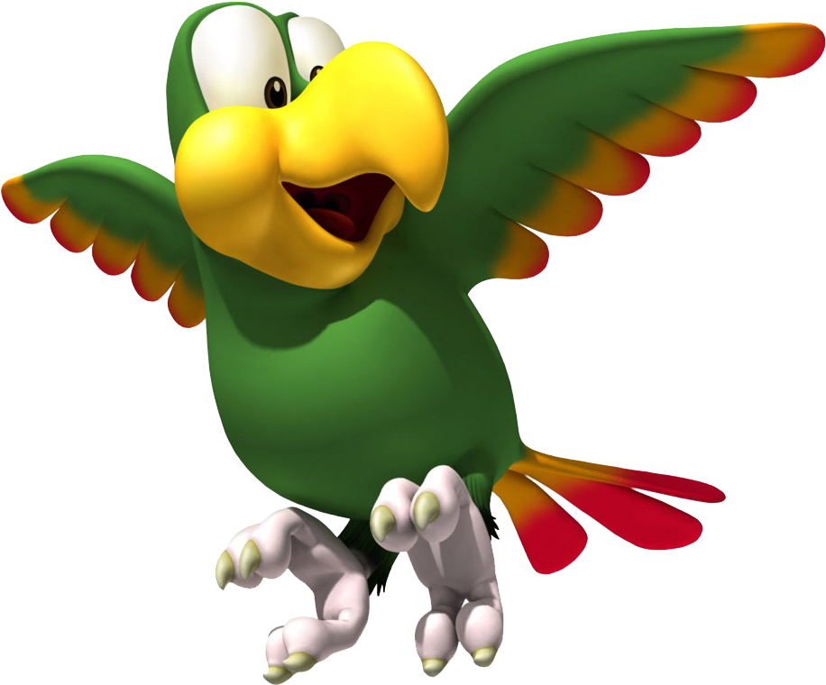 Squawks Appears Squawks Has A Very Unique Ability, - Donkey Kong Country Parrot Clipart (1000x1000), Png Download