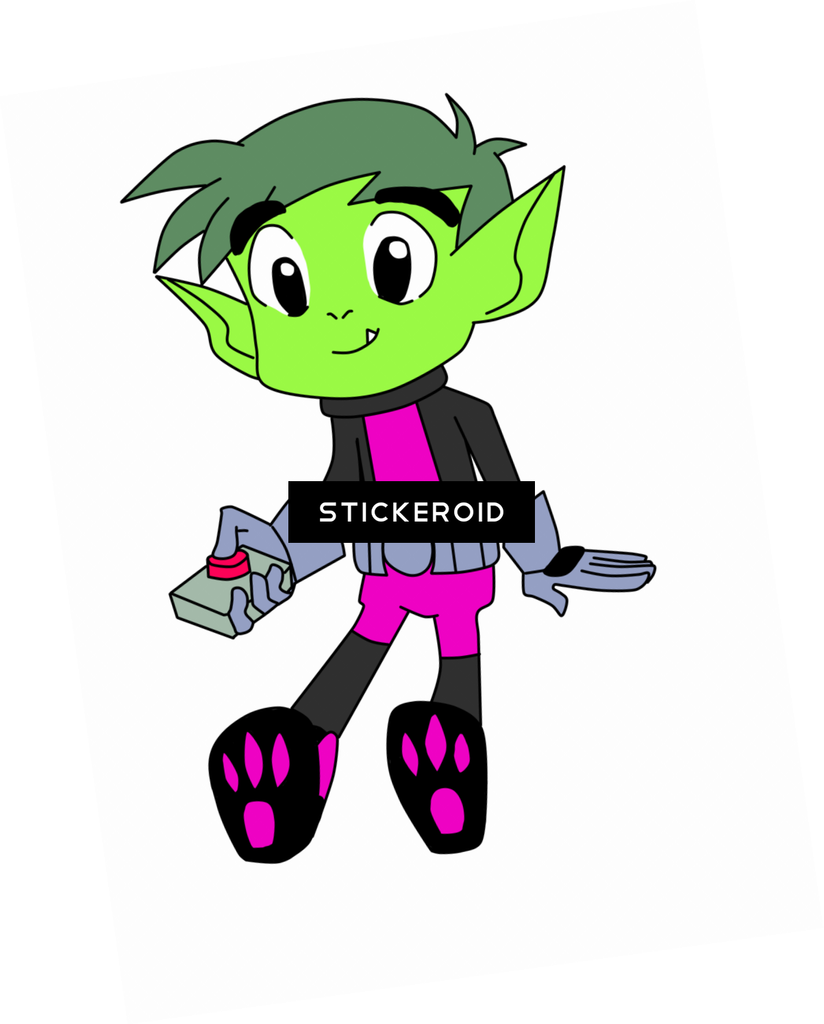 Bbbbb - Beast Boy Clipart (1203x1494), Png Download