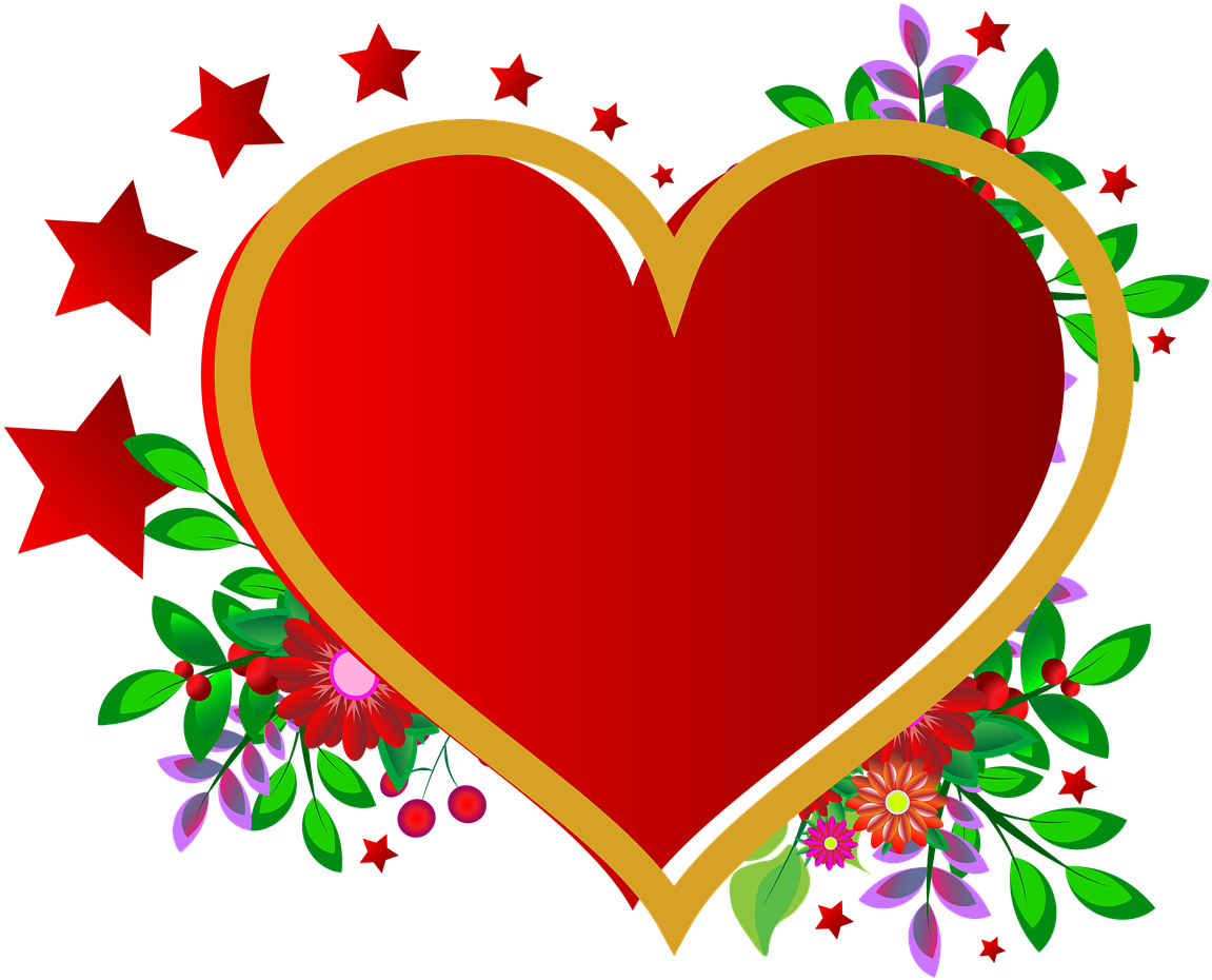 Wedding, Photo Frame, Heart, Red, Flowers - Brahma Kumaris New Year 2018 Message Clipart (1280x1049), Png Download