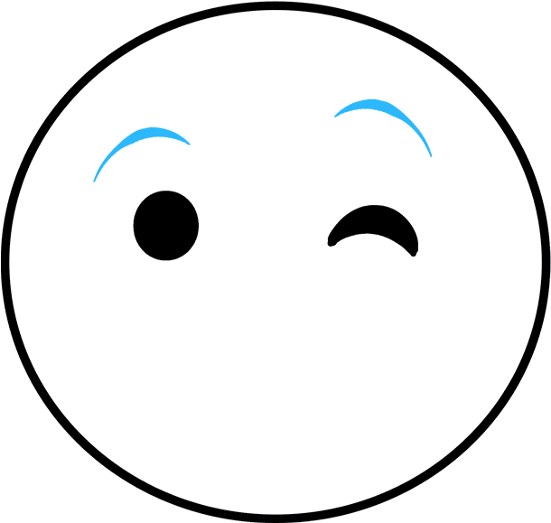 How To Draw Tongue Out Emoji - Circle Clipart (680x678), Png Download